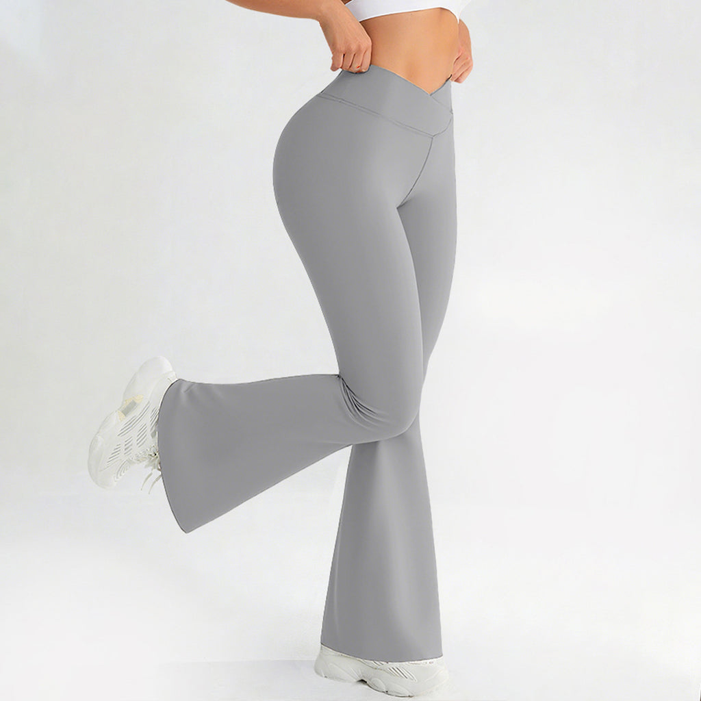 Cross-waist Hip-lifting And Butt-lifting Yoga Fitness Pants by Ricaloux