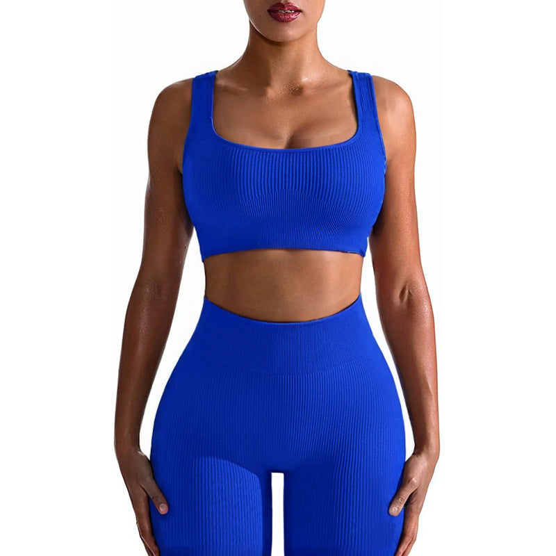 Seamless Yoga Training Threaded High-Elastic Fabric Outdoor Running Fitness Set For Women – Premium 0 | RICALOUX