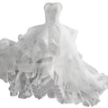 Short Front And Back Length Small Trailing Wedding Dress - RICALOUX