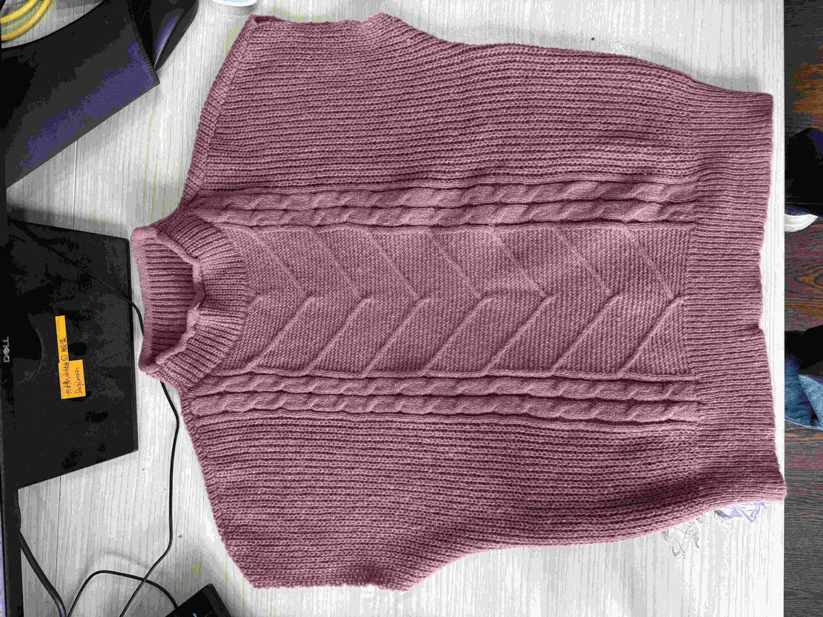 Twist-knit Turtleneck Casual Vest For Women – Premium 0 | RICALOUX