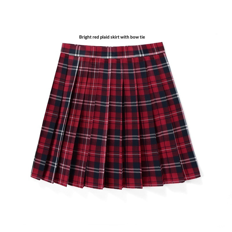 High-waisted Pleated Plaid Mini Skirt – Premium 0 | RICALOUX
