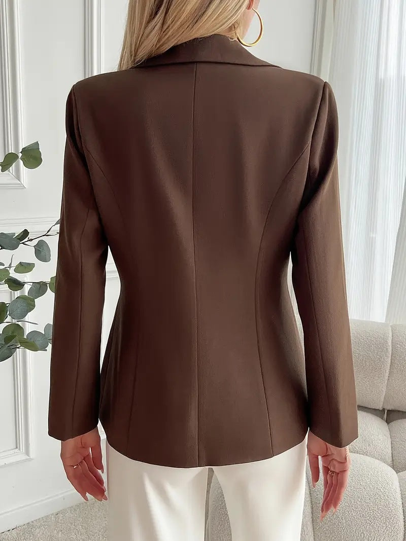 New Arrival High-end Elegant Solid-color Coat For Plus-size Women by Ricaloux