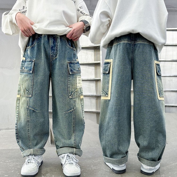 Children's Wear Boys Spring Clothing Pants Straight - RICALOUX