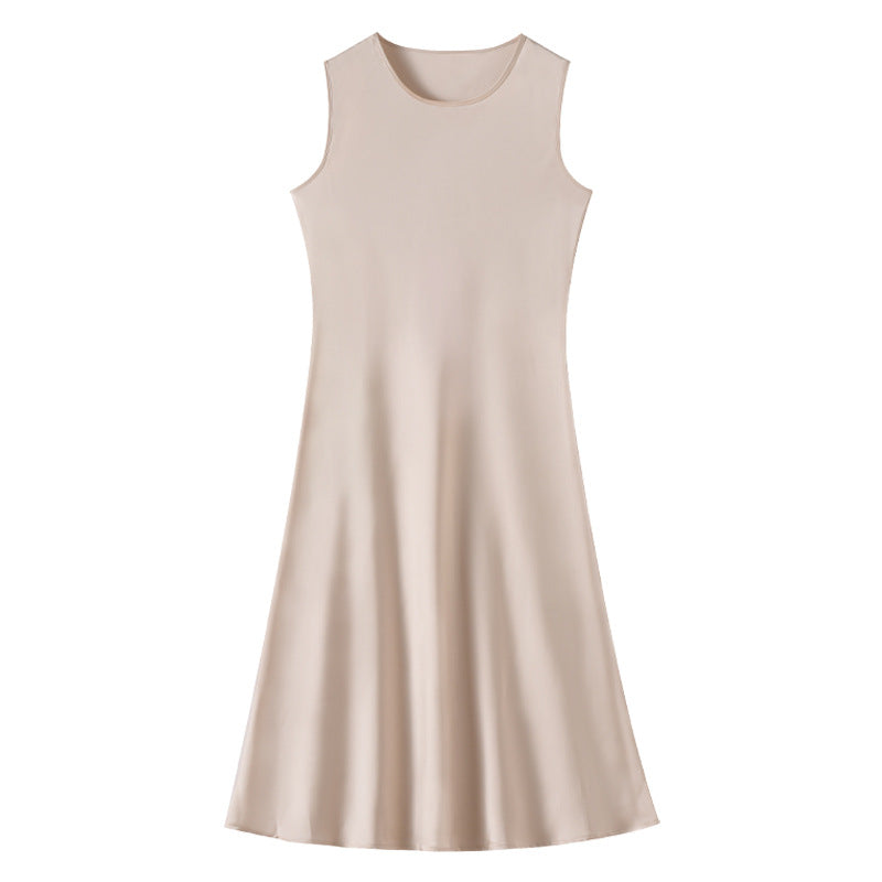 High-end Sophisticated Womens Sleeveless Crew-neck Long Dress – Premium 0 | RICALOUX