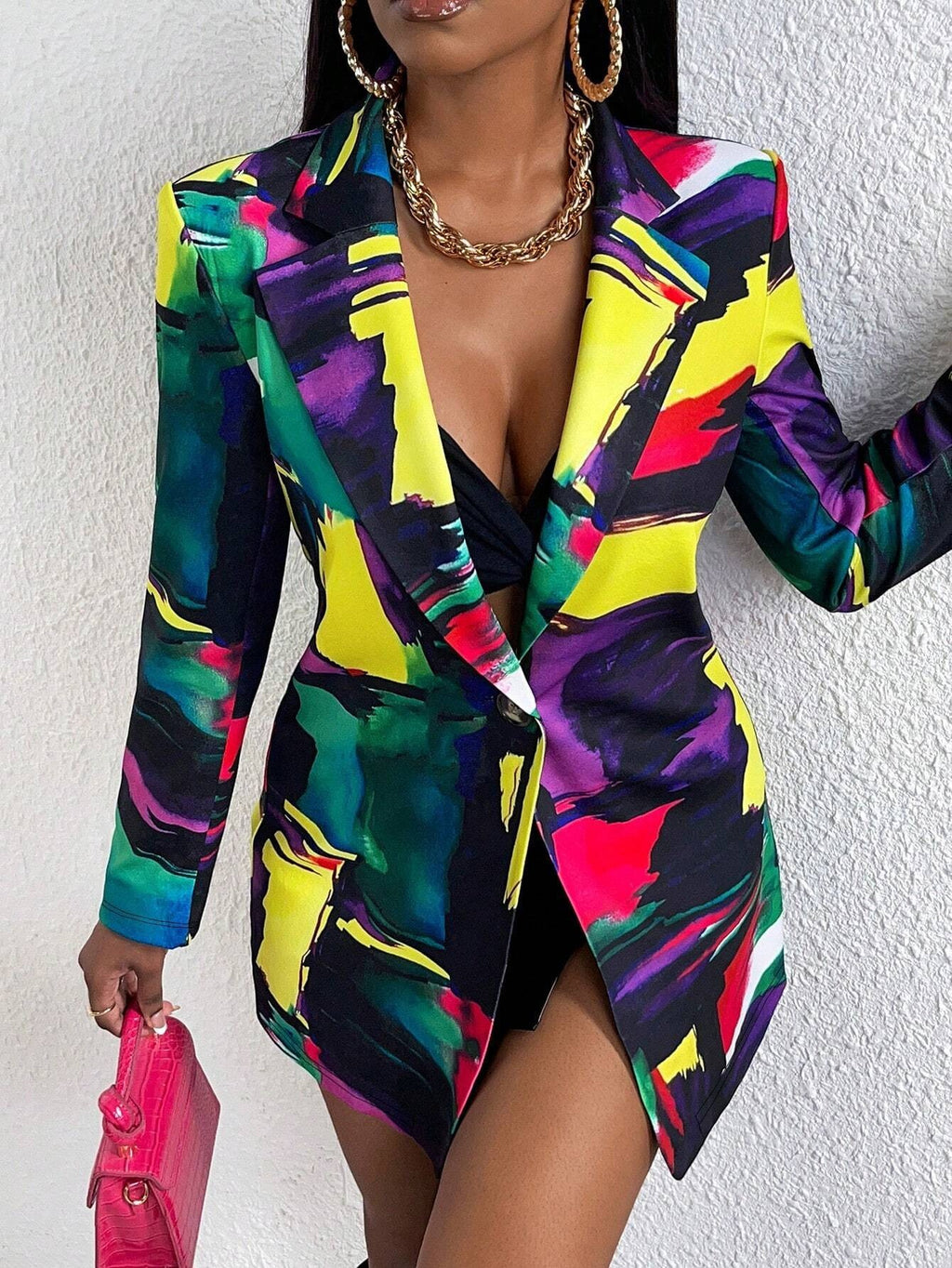 Fashionable Loose-fit Blazer With Long Sleeves And A Lapel Collar – Premium 0 | RICALOUX