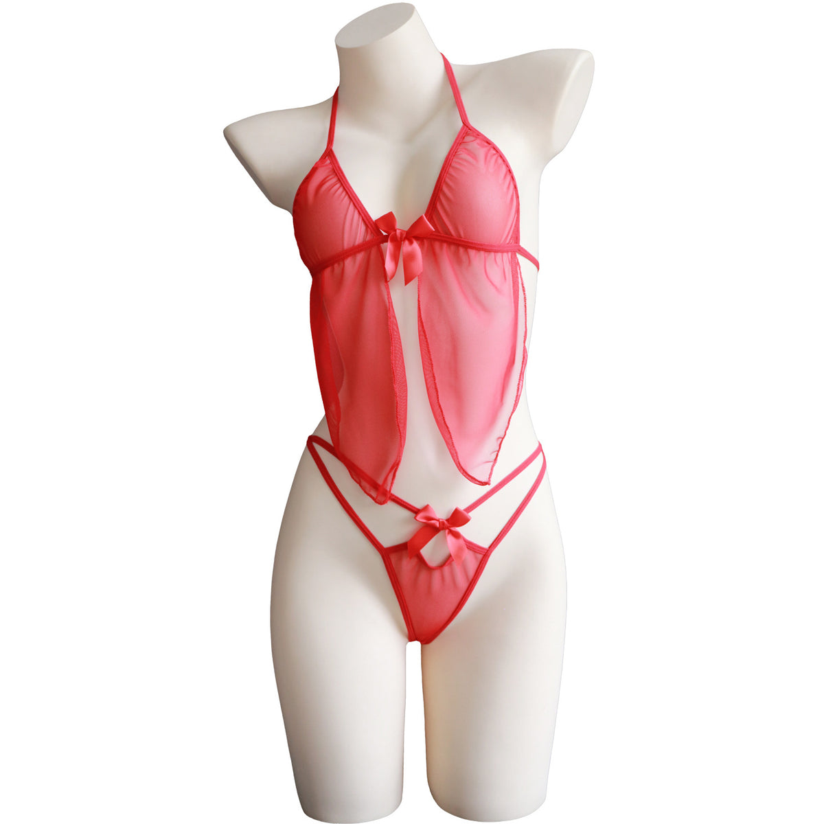 Asexual-style Mesh Camisole Womens Pajama Set by Ricaloux