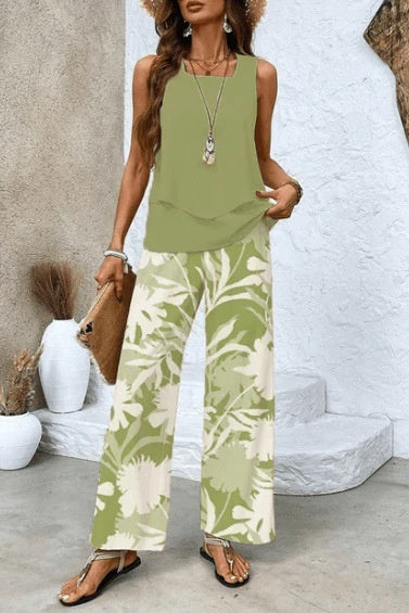 Sleeveless Double-layer Vest And Pants Set, Cotton-like – Premium 0 | RICALOUX