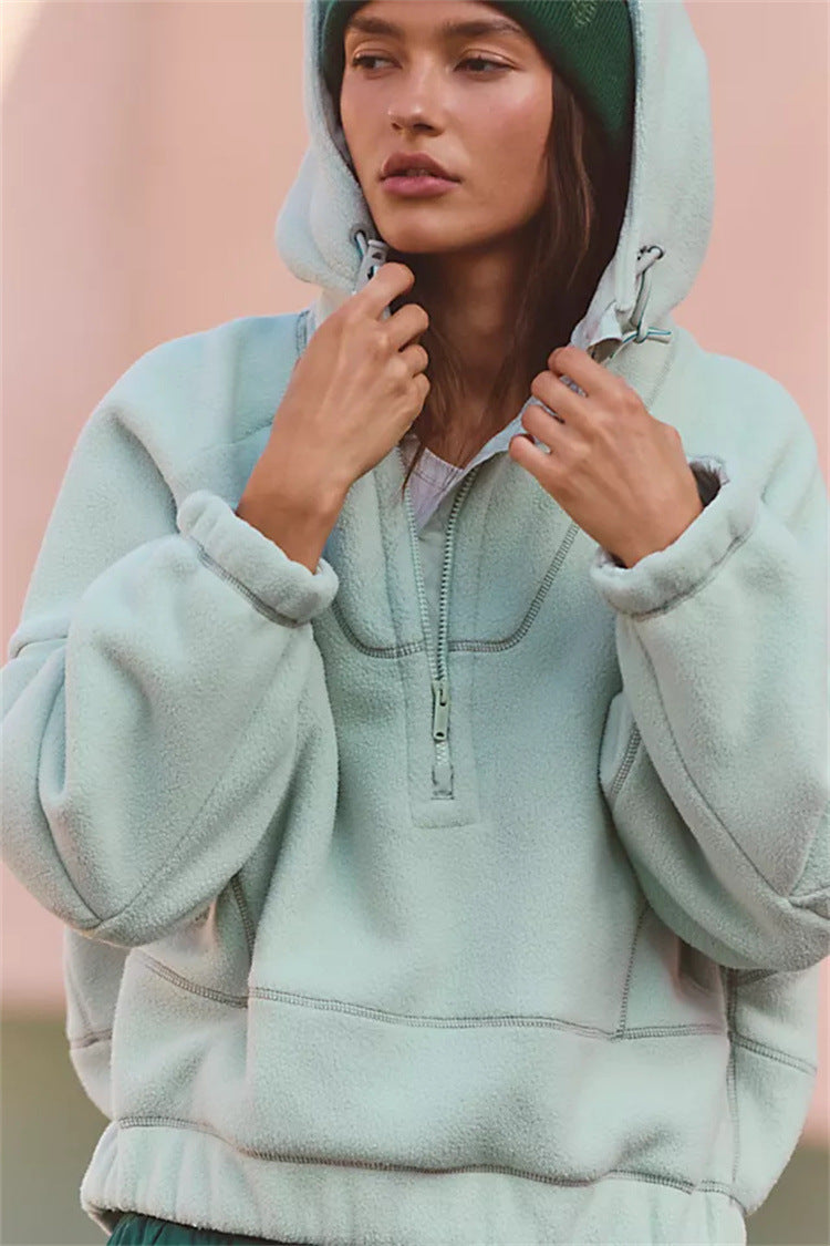 Zip-up Long-sleeve Pullover Hoodie Street-style Sports Hooded Sweatshirt – Premium 0 | RICALOUX