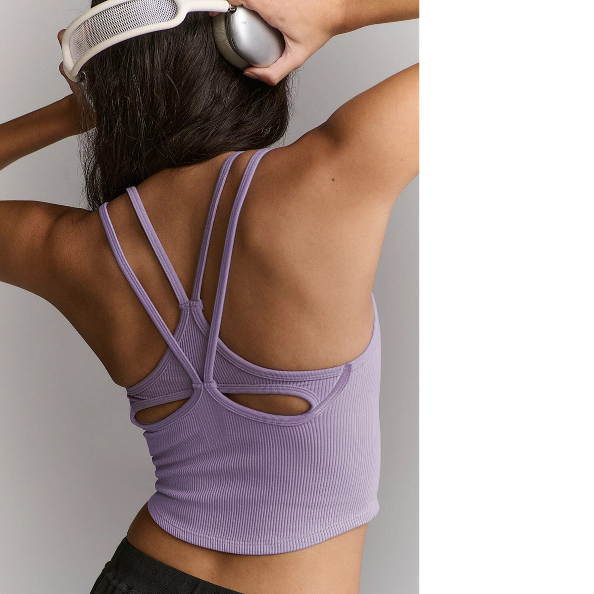 Women's Sleeveless Fashionable Unique Sports Casual Thin Strap Hollow Back Crop Backless Tank Top With Built-in Bra Pads – Premium 4 | RICALOUX