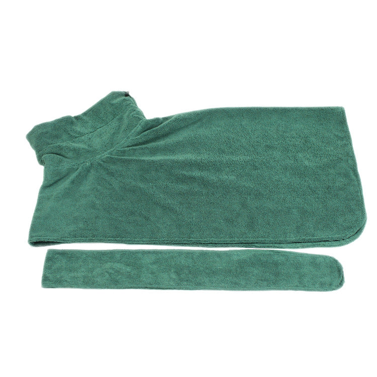 Absorbent Pet Bathrobe With Waist-wrapped Microfiber by Ricaloux