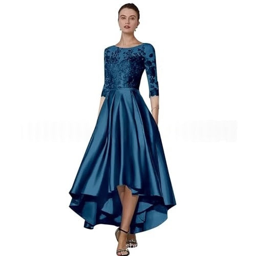 Lace Mid-sleeve Long Evening Gown Long Party Dress For Balls And Events by Ricaloux