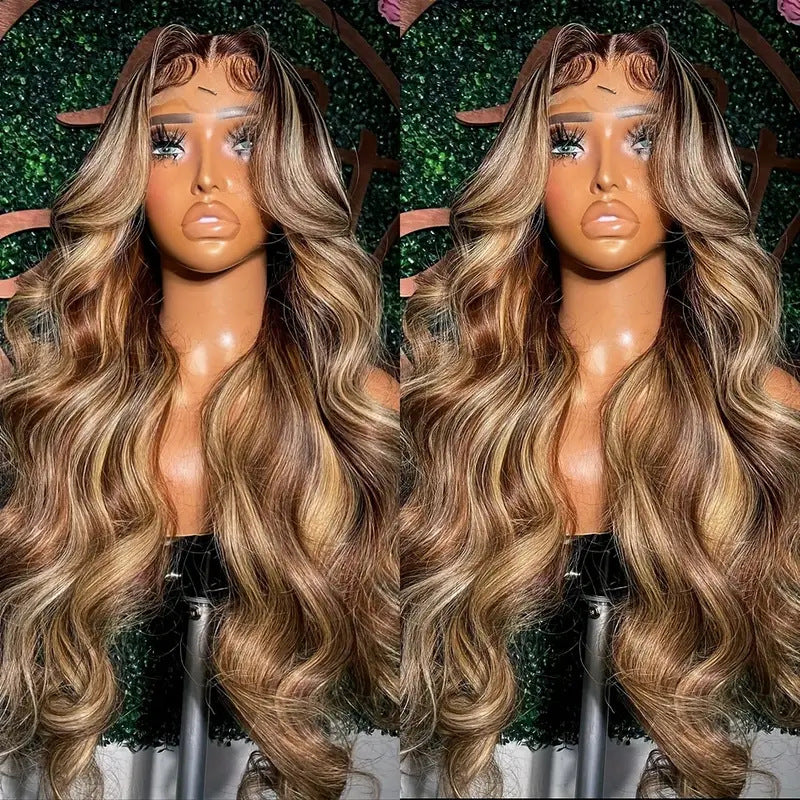 Front Lace Wig Medium Large Wave Long Curly Hair Full-head Wig Style by Ricaloux