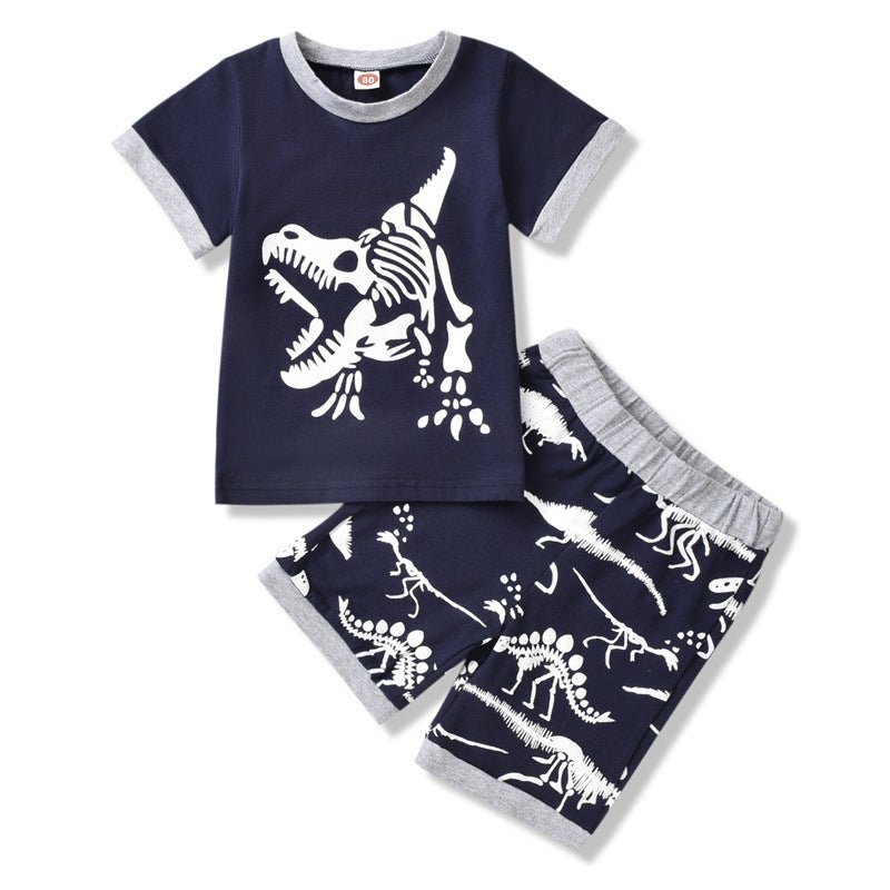Summer Short-sleeved Dinosaur Children's Clothing - RICALOUX