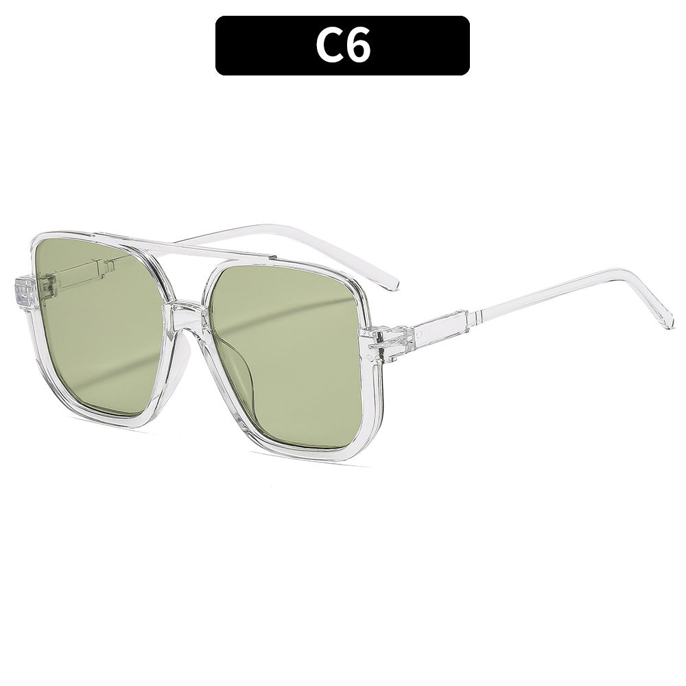 Y2K Chic Personality Double-bridge Semi-rimless Sunglasses – Premium 0 | RICALOUX