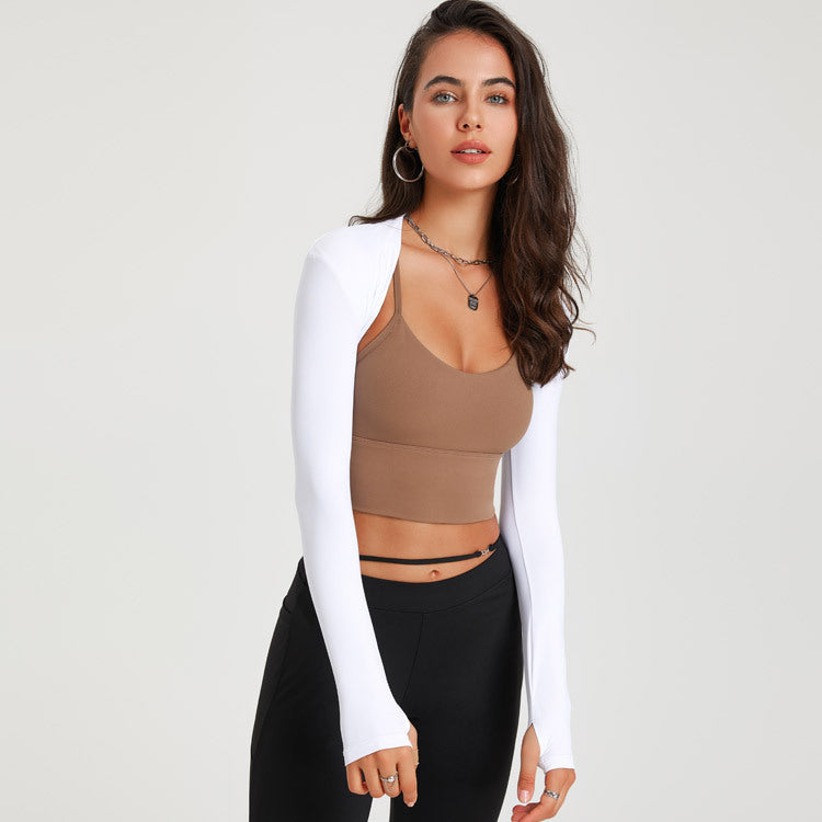 New Spring & Summer Sports Long-Sleeve Shrugs For Yoga & Dance, Solid Color Cardigan Cover-Ups For Workouts, Hide Armpit Fat Training Shirts – Premium 4 | RICALOUX