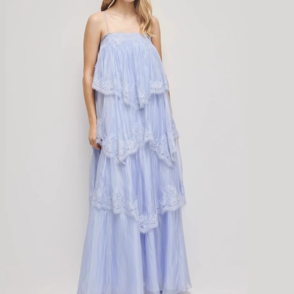 Women's Vintage Lace Ombre Strap Maxi Dress – Premium 0 | RICALOUX
