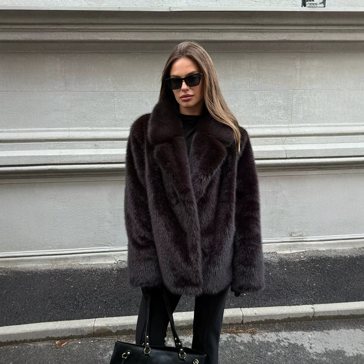 Mid-length Faux Fur Coat by Ricaloux