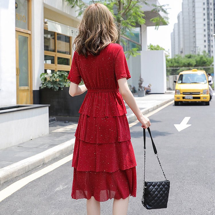 Sexy dress, V-neck dress, cupcake dress - RICALOUX