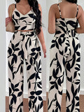 Womens Stretchy Camisole And Wide-leg Pants Set by Ricaloux