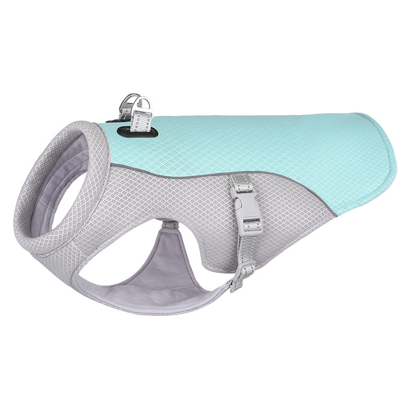 Summer Pet Dog Cooling Vest Heat Resistant Cool Dogs Clothes Breathable Sun-proof Clothing For Small Large Dogs Outdoor Walking by Ricaloux