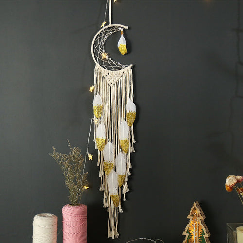 Crescent Dream Catcher Home Decor Gold - RICALOUX