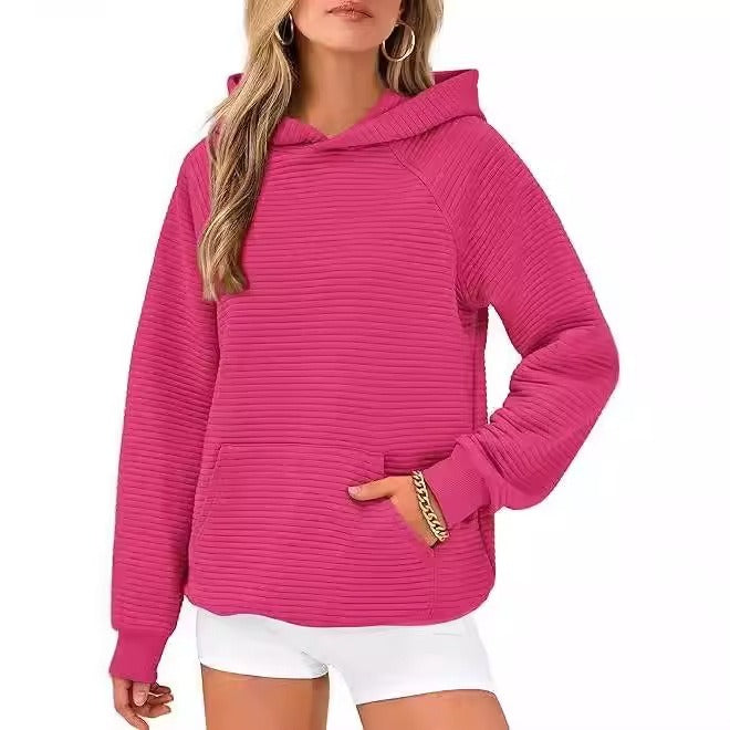 Women Fashion Hooded Sweatshirt, Casual Long Sleeve Pocket Hoodie by Ricaloux