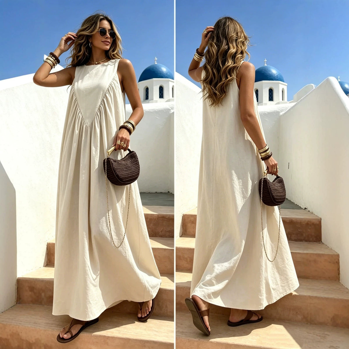 Cross-border New Solid-color Elegant Dress by Ricaloux