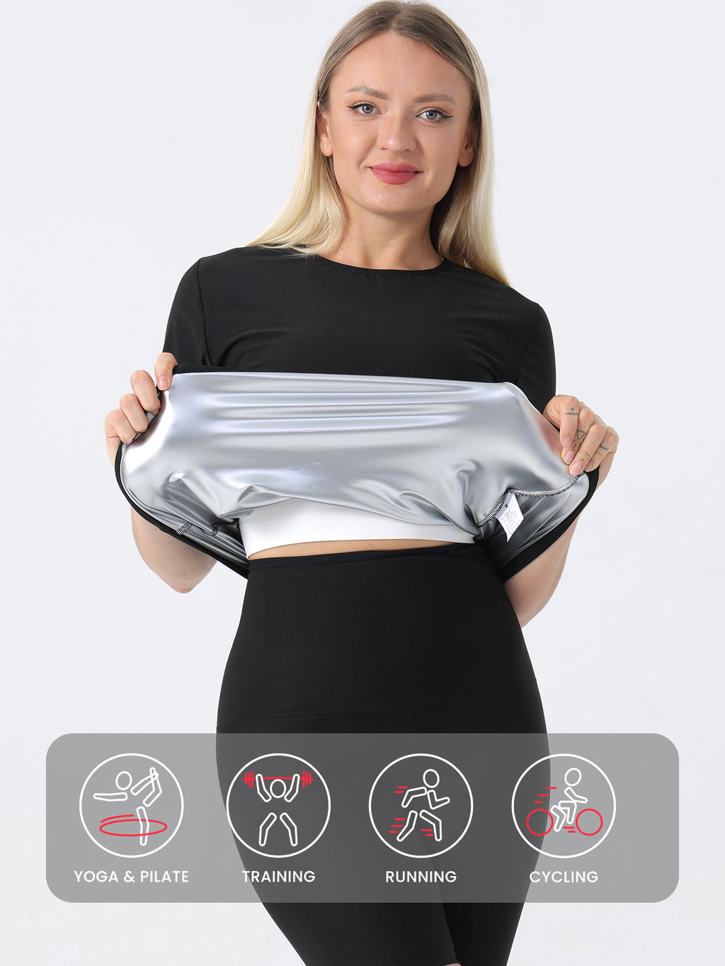 Women's Heat Trapping Sauna Shirt - Sweat Vest Compression Shapewear - Sauna Suit Top - Sweat More & Look Great by Ricaloux