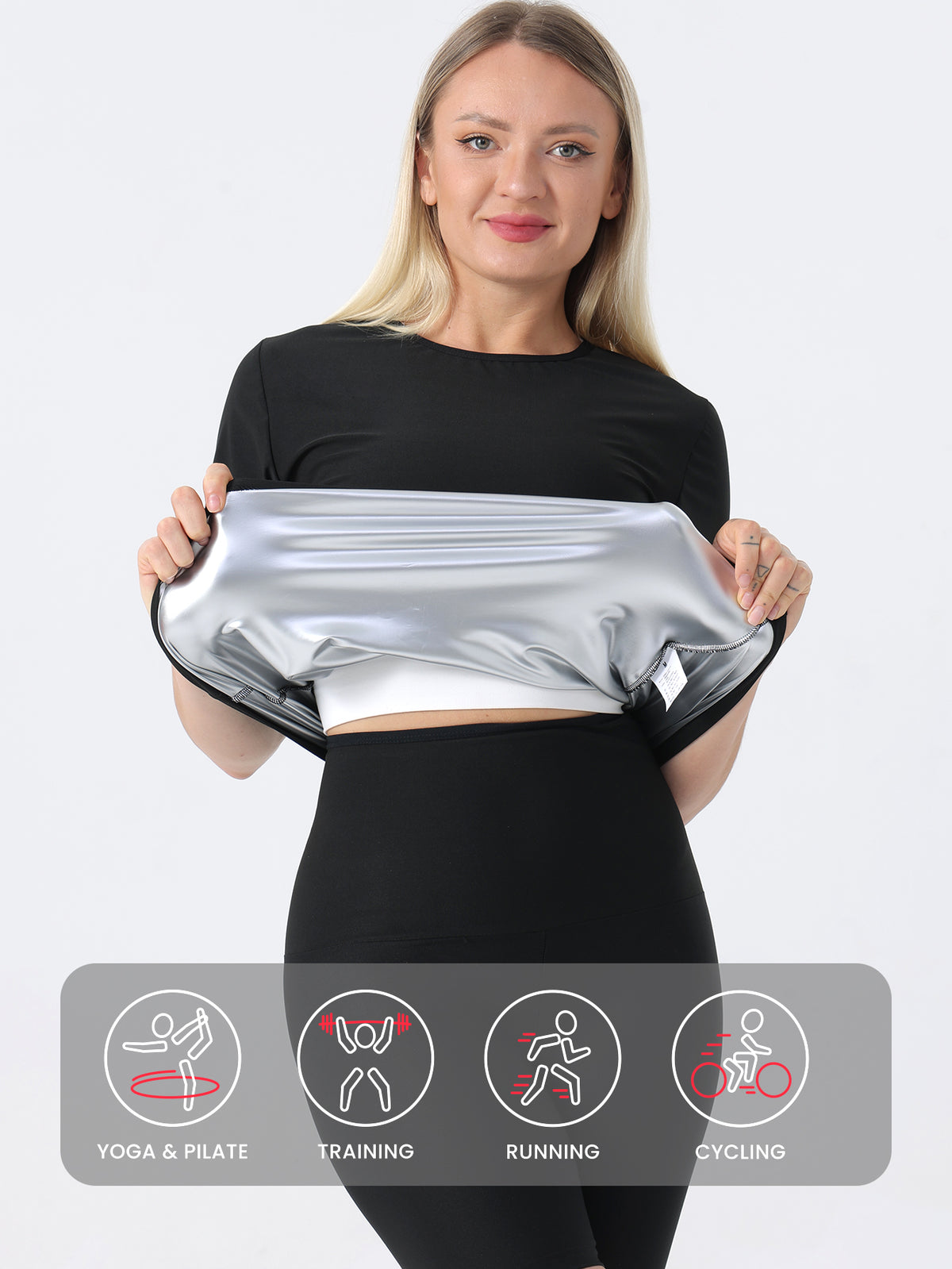 Women's Heat Trapping Sauna Shirt - Sweat Vest Compression Shapewear - Sauna Suit Top - Sweat More & Look Great by Ricaloux