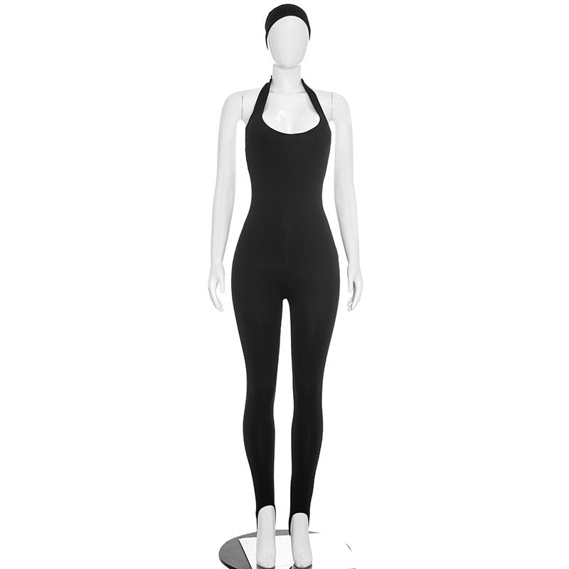 Autumn Headband With Halter-neck Footed Jumpsuit For Women – Premium 0 | RICALOUX