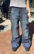 Mens Vintage Washed Distressed Jeans by Ricaloux