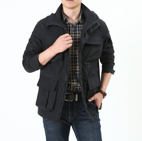 Casual Versatile Windbreaker Outdoor Hiking And Sports Hooded Loose-fit Jacket by Ricaloux