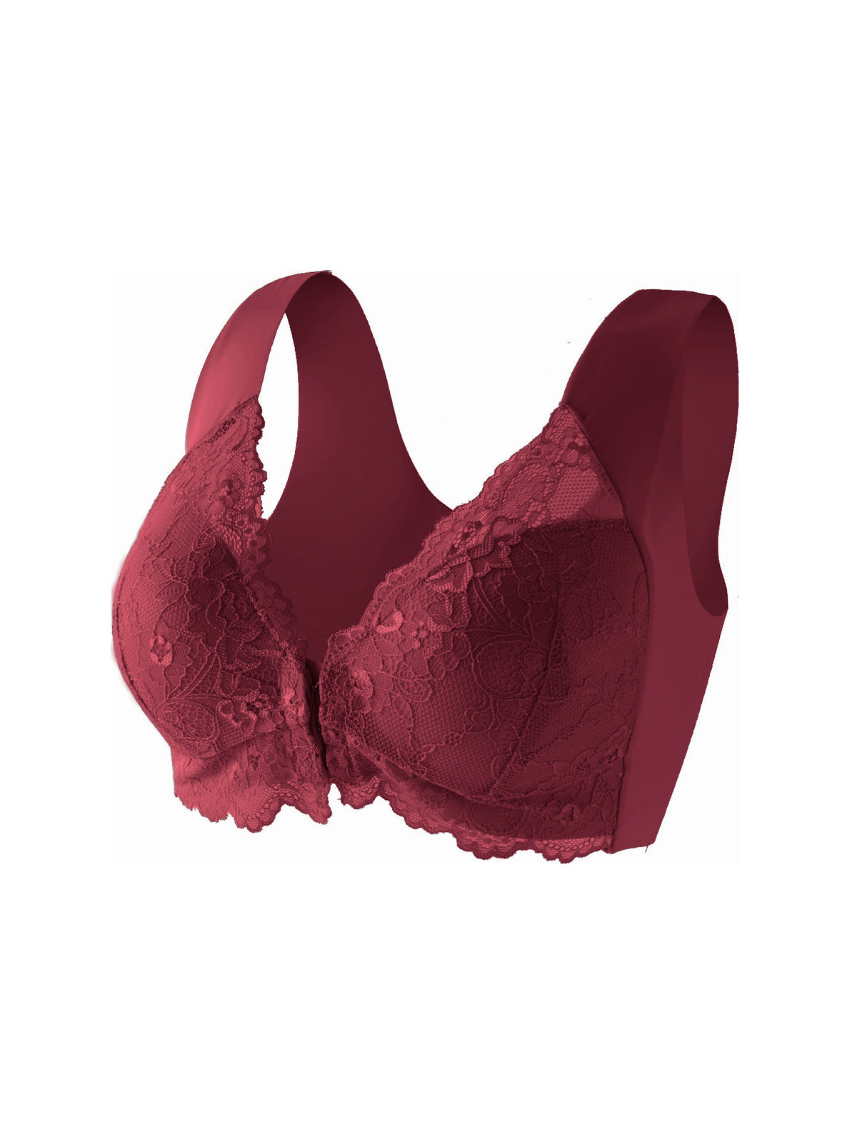 Front-fastening Fixed-cup Lace Camisole Bra by Ricaloux