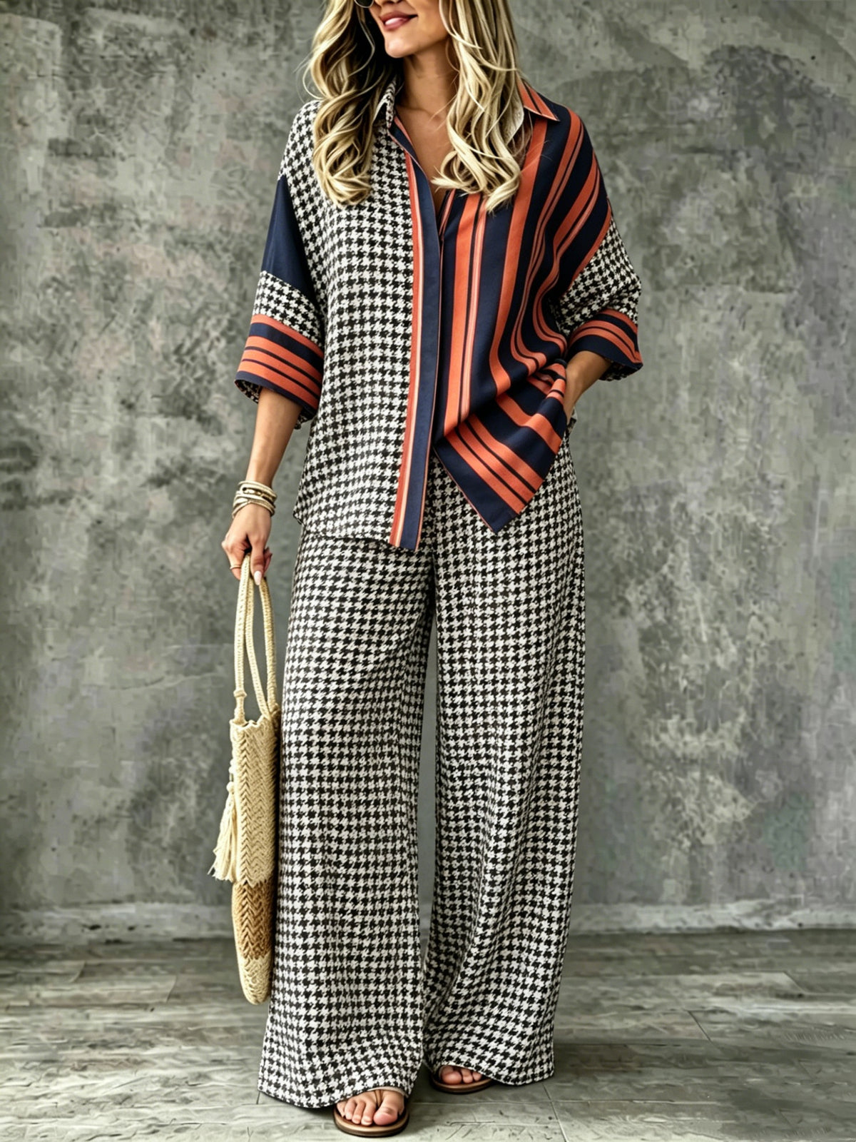 Spring Summer Womens Shirt Set With Digital Print – Premium 0 | RICALOUX