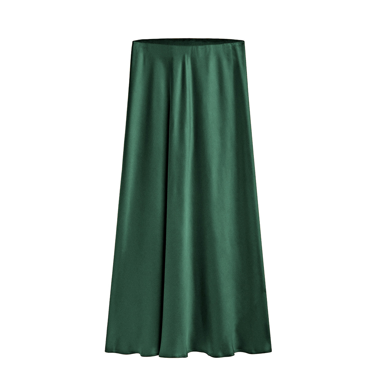 Women's Satin High-waisted Elastic Split Skirt by Ricaloux
