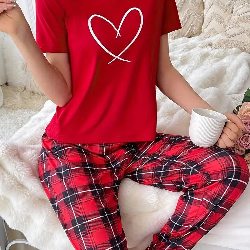 Womens Long Sleeve Longpants Pajama Set by Ricaloux
