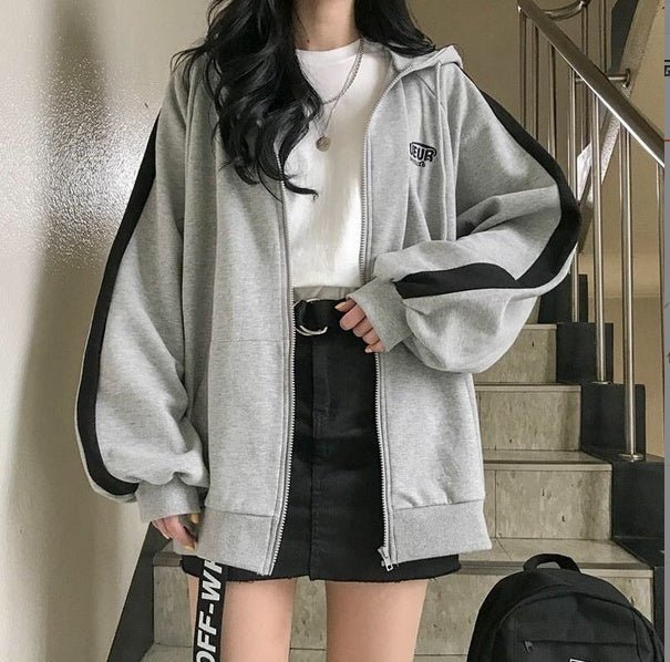 Loose Cardigan Jacket Thickened Plus Fleece - RICALOUX