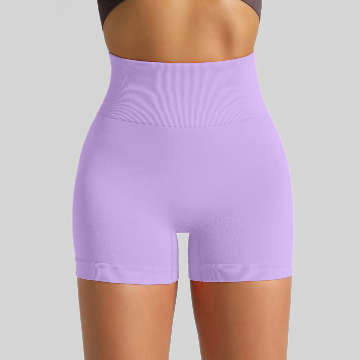Women's Seamless Knit Yoga Shorts, High Waist Lifting Scrunch Butt Tight Workout Running Sports Shorts – Premium 4 | RICALOUX
