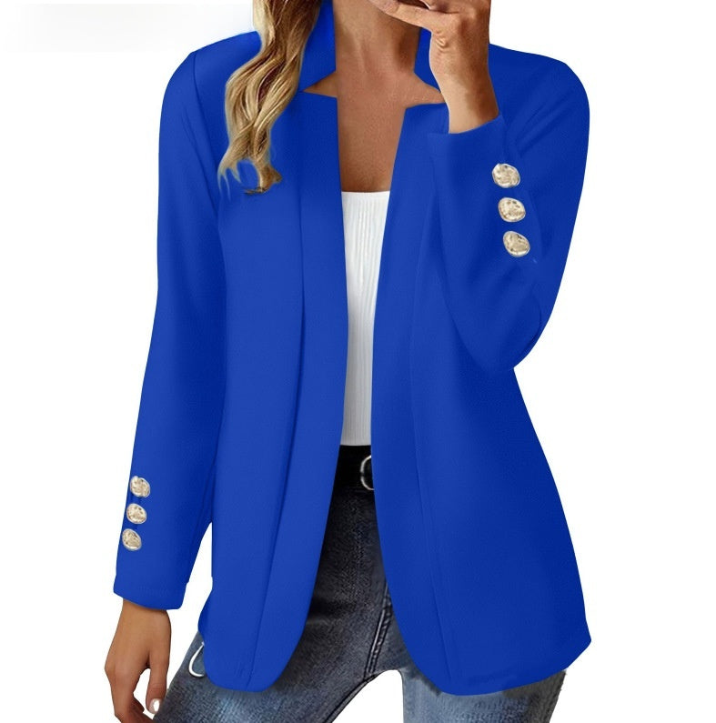 Womens Suit Long-sleeve Cufflink Cardigan Jacket by Ricaloux