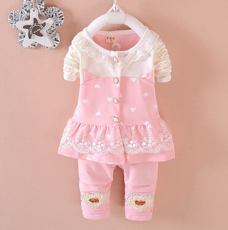 BibiCola Baby Girls Clothing Sets Toddle Tracksuits Kids Tops Pants 2pcs Tracksuits Kids Girls Clothes Baby Girl Clothes Set - RICALOUX