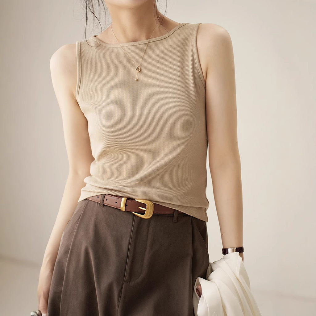 Sleeveless Base Tank Top For Women by Ricaloux