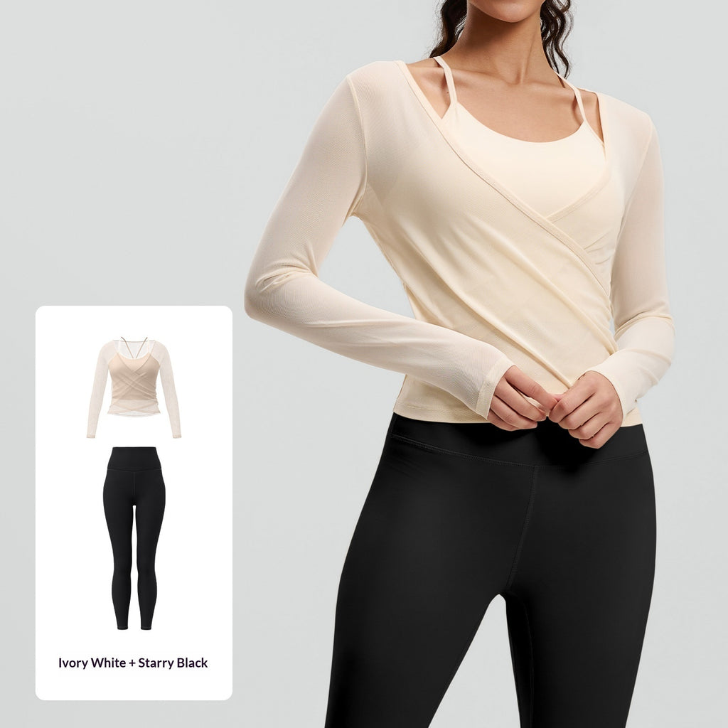 Mesh Breathable Sports High-Waisted Butt-Lifting Yoga Set For Women by Ricaloux
