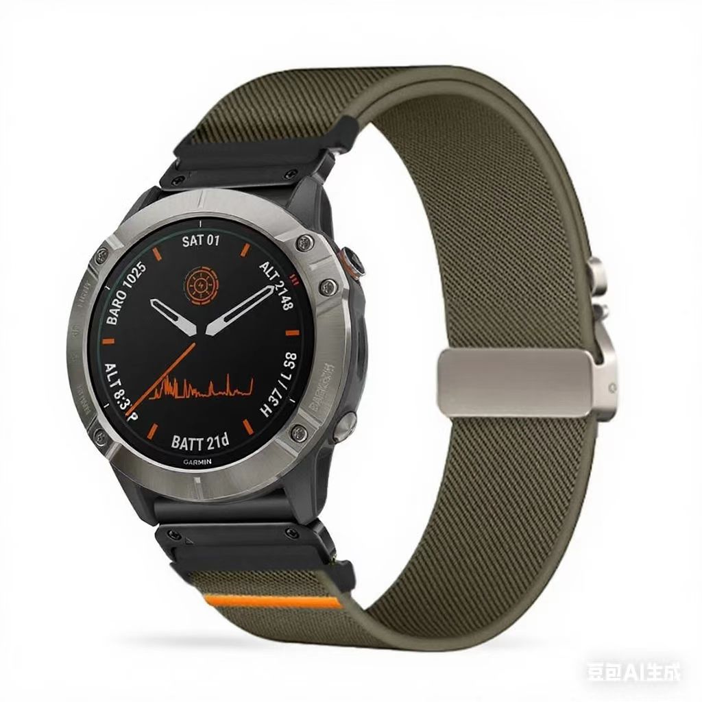 Elastic String Fabric Woven Men Watch Strap by Ricaloux