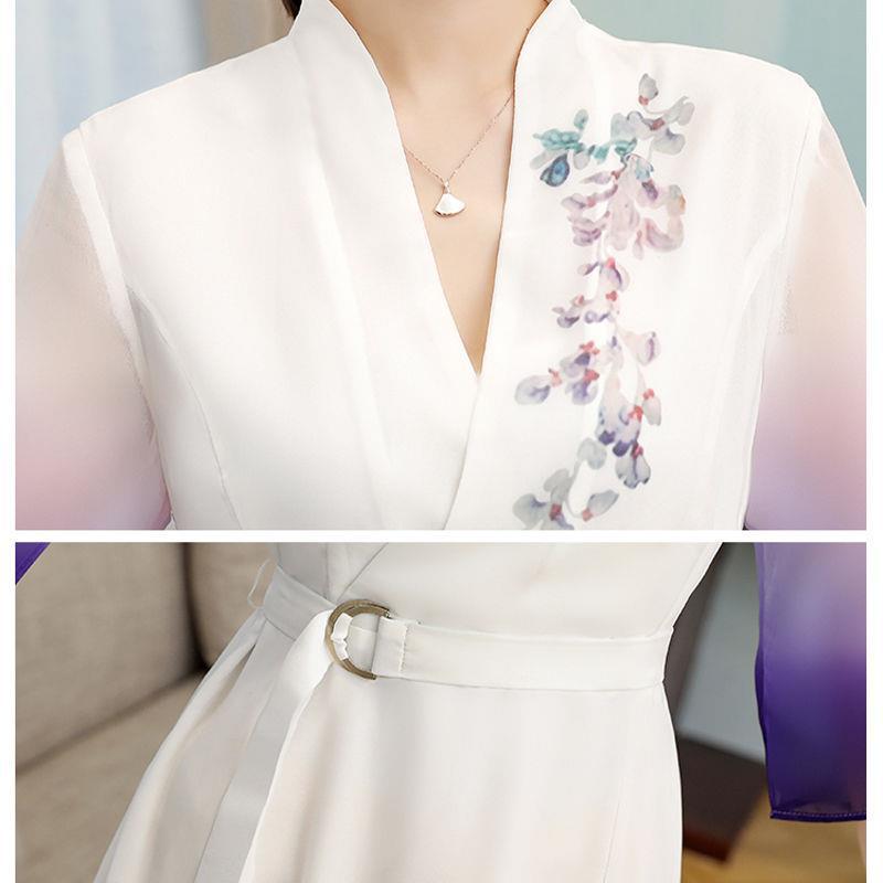 Ethnic Retro Daily Cheongsam Skirt Women - RICALOUX