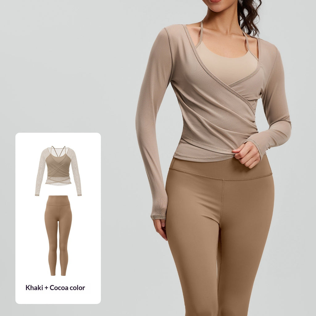 Mesh Breathable Sports High-Waisted Butt-Lifting Yoga Set For Women by Ricaloux