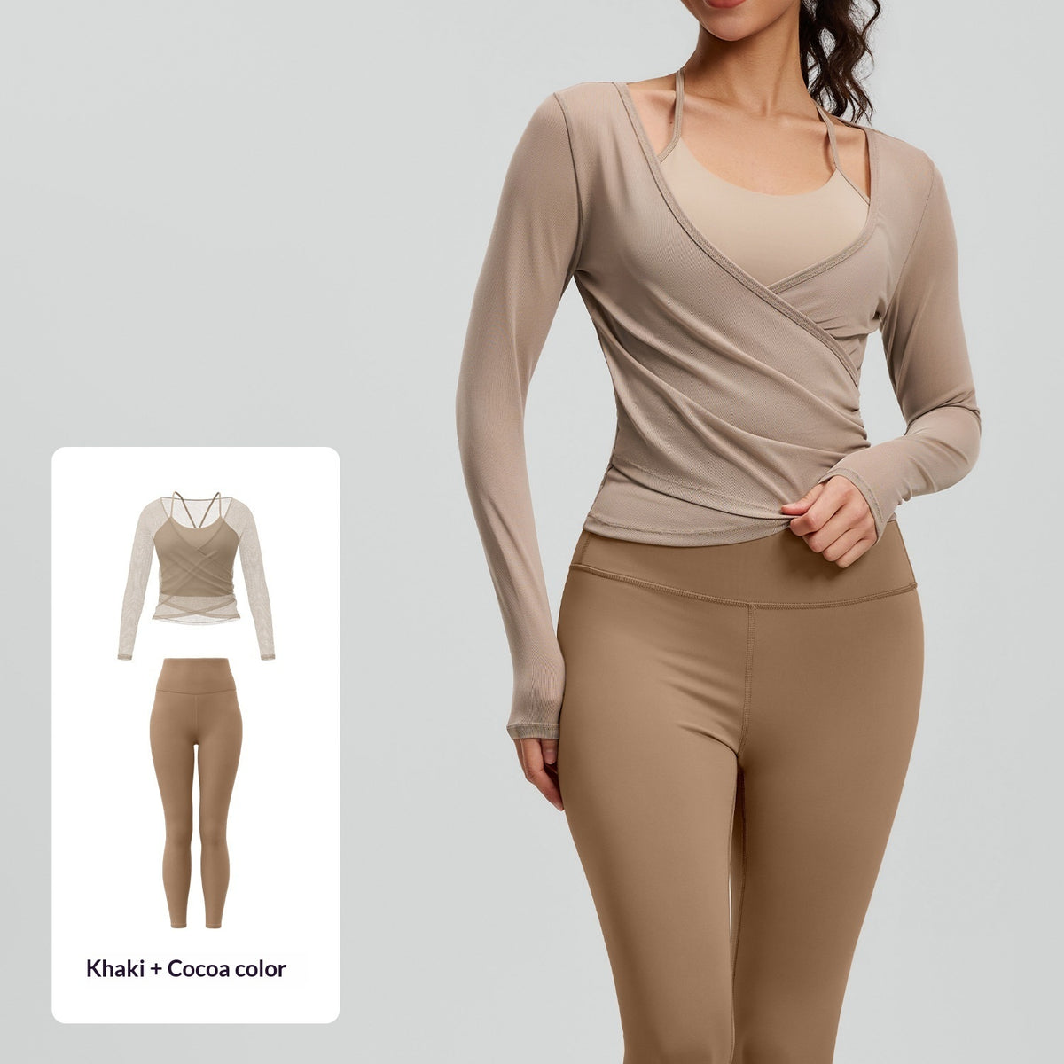 Mesh Breathable Sports High-Waisted Butt-Lifting Yoga Set For Women by Ricaloux