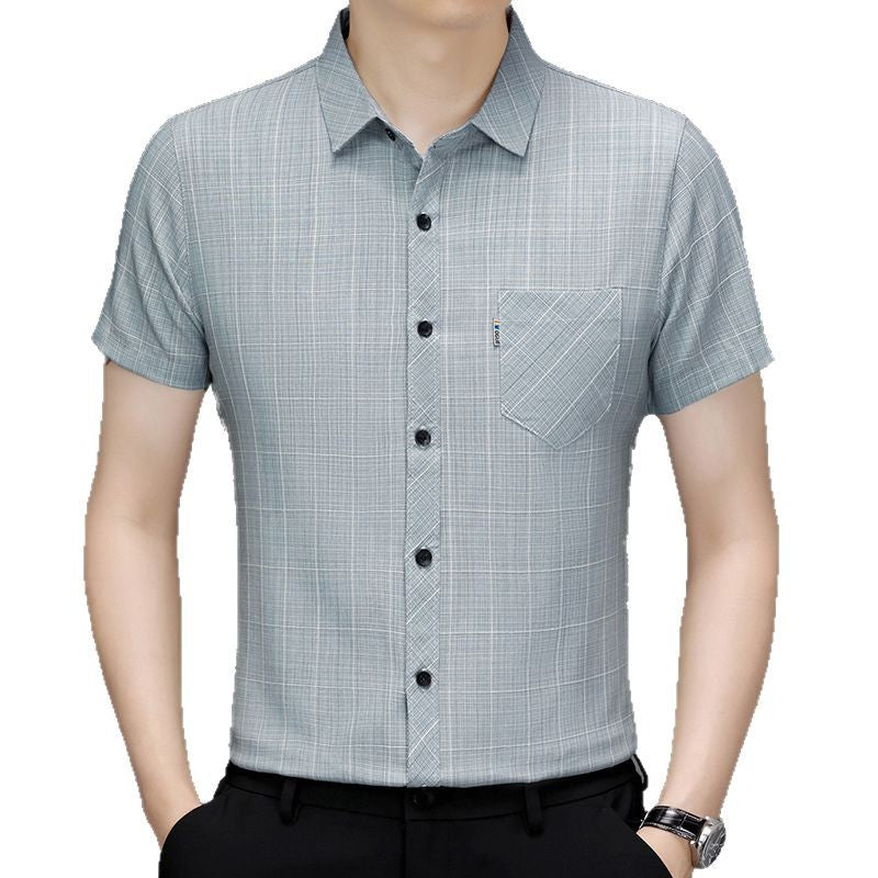 Mens Business-Casual Stretch Casual Shirt by Ricaloux