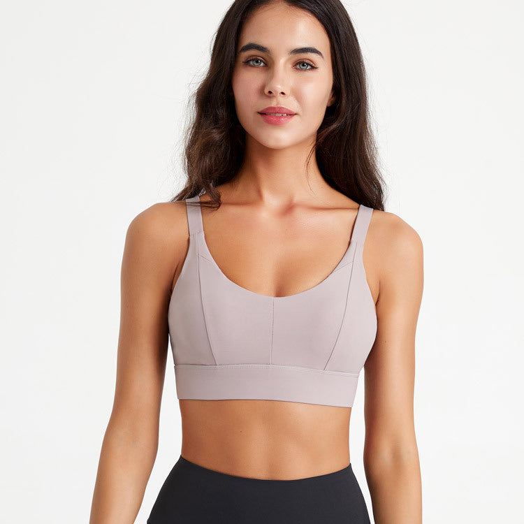 High-intensity Shock-absorbing Compressive Sports Bra For Women, Integrated Cup Design, Suitable For Running, Fitness And Yoga With Beautiful Back Design by Ricaloux