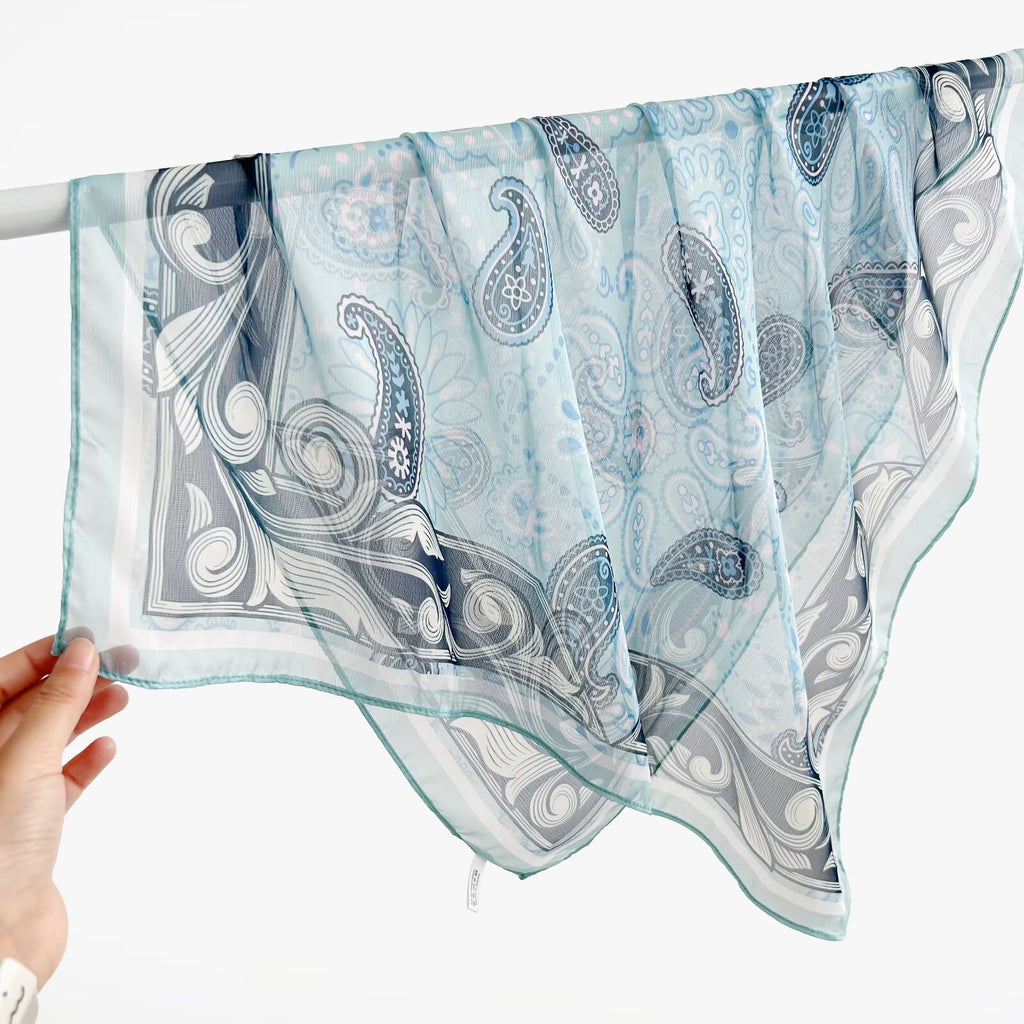 New Breathable Versatile Silk Chiffon Scarf For Women, Also Usable As A Shawl by Ricaloux