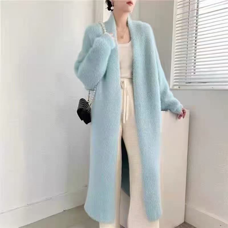 Mid-length Casual Loose Sweater Coat Women by Ricaloux